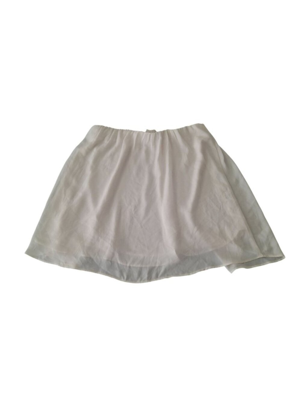 Krisa White Chiffon Flowy Mini Skirt M Coquette Balletcore Cottagecore Boho
